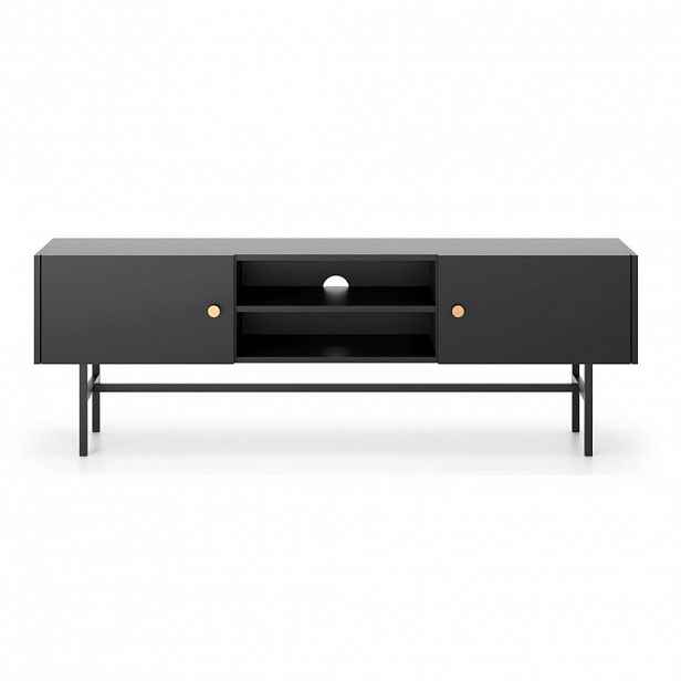 Selsey TV stolek Divenos černý se zlatými akcenty 155/52/35 cm