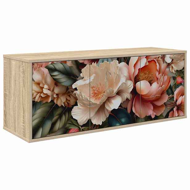 vidaXL Nástěnná TV skříň BORNE 102 x 33 x 40 cm Dub sonoma