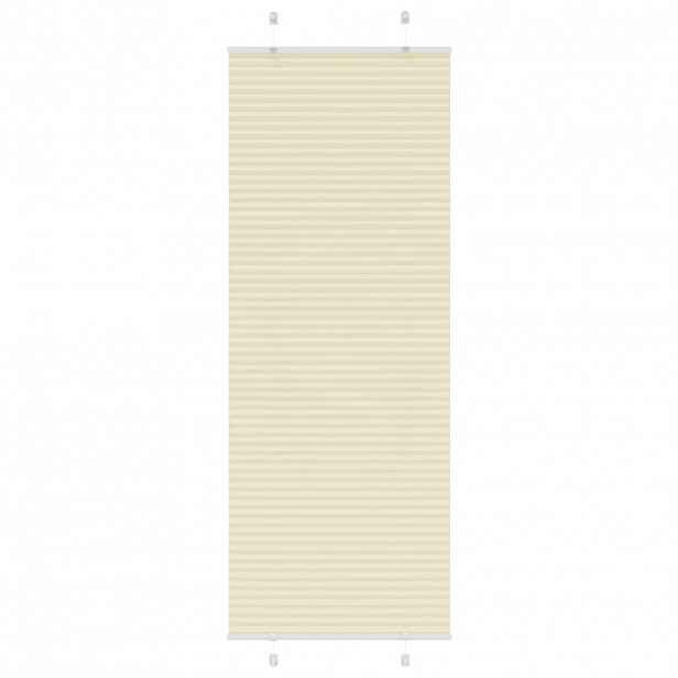 vidaXL Plisovaná roleta krémová 75x200 cm Šířka látky 74,4cm Polyester