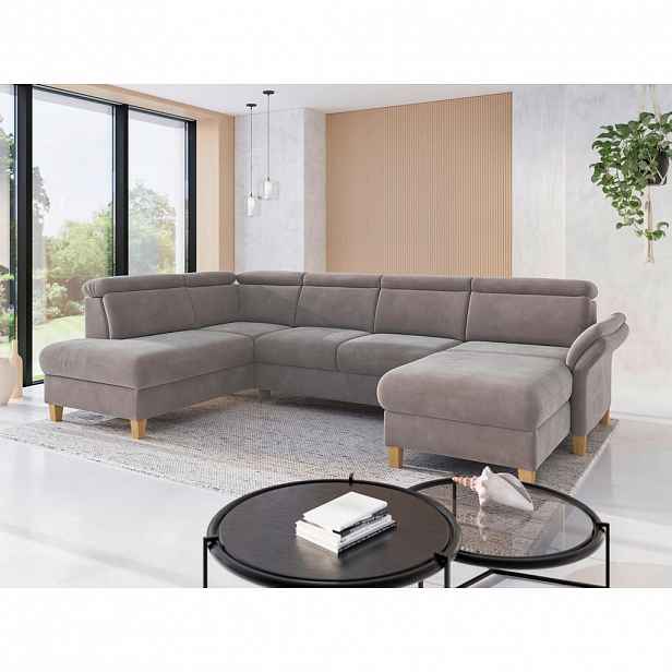 Sit & More SEDACÍ SOUPRAVA, textil, šedohnědá