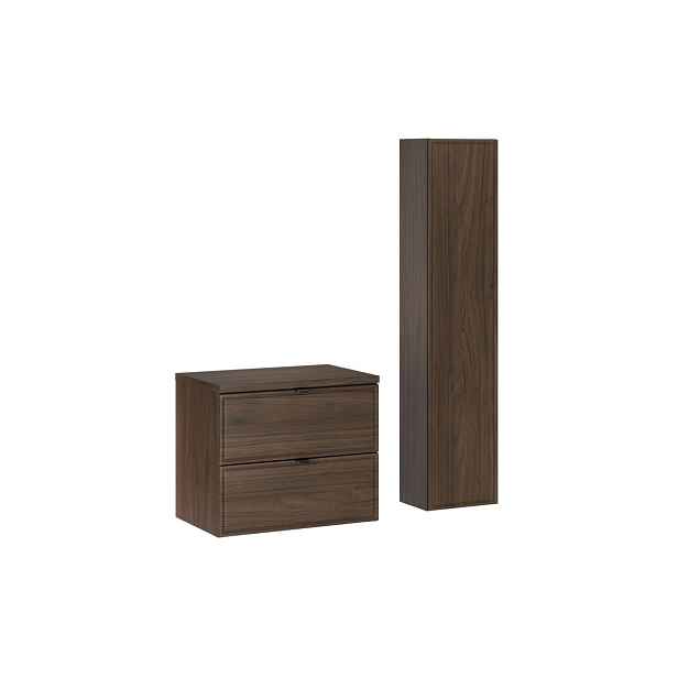 Comad Koupelnová sestava Villa s deskou a skříňkami 60 cm ořech