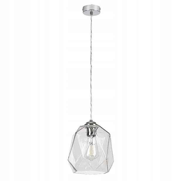 Průhledná moderní závěsná lampa do obývacího pokoje