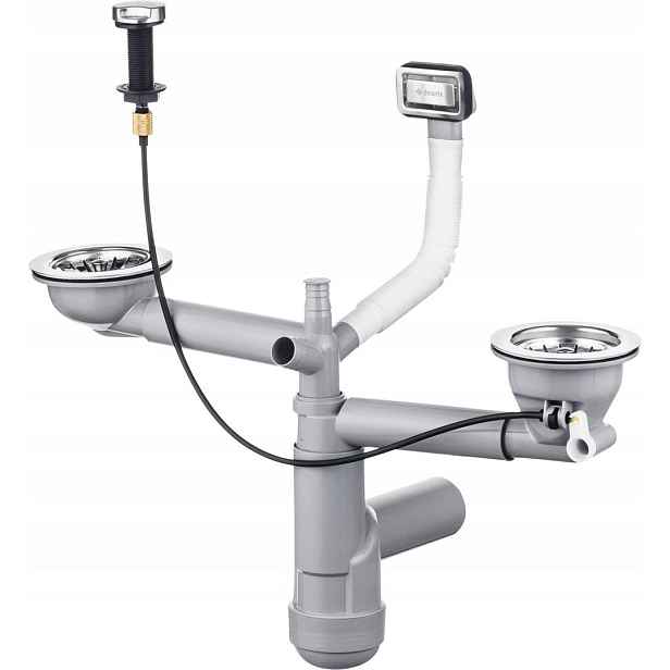 Sifon pro granitový dřez 1.5- a 2-komorový Space-Saver Zxy 991