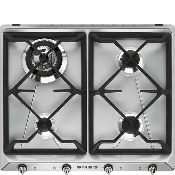 Smeg Plynová varná deska Victoria se 4 varnými zónami, 60 cm, SR964, nerezová SR964XGH