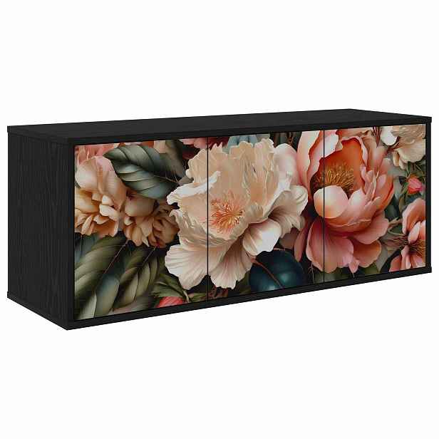 vidaXL Nástěnná TV skříň BORNE 102 x 33 x 40 cm Černý dub