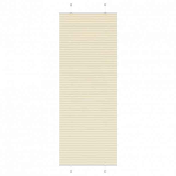 vidaXL Plisovaná roleta krémová 80x200 cm Šířka látky 79,4cm Polyester