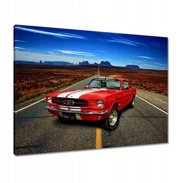 Obrazy 80x60 Červený Ford Mustang Usa