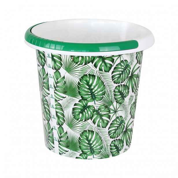 Kbelík s dekorem 10 litrů, monstera