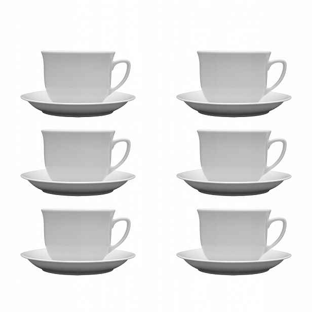 Sada hrnků Vienna Lubiana bílé 300 ml/16 cm 6 kusů