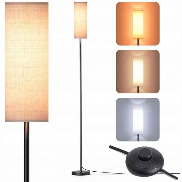 Stojací Lampa Boho S Jutovým Stínítkem, Přírodní Stínidlo, 175 CM