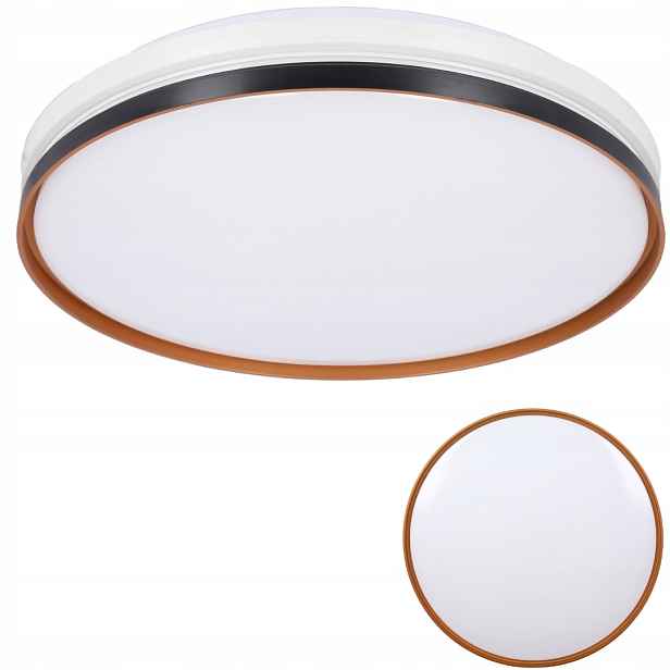 Stropní Svítidlo Montana 40cm Stropní Svítidlo Černá+bílá+zlatá 24W Led Stínidlo Bílá