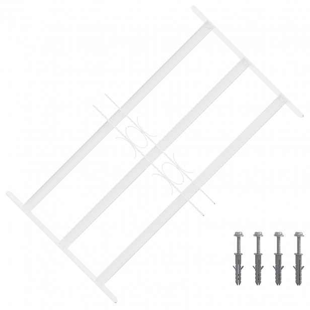 vidaXL Bezpečnostní mříž na okna se 3 příčkami 3 ks 43-74 cm