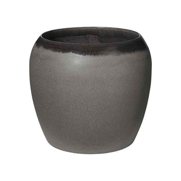 Kameninový květináč průměr 22 cm BRUNA ASA Selection - tmavě šedý
