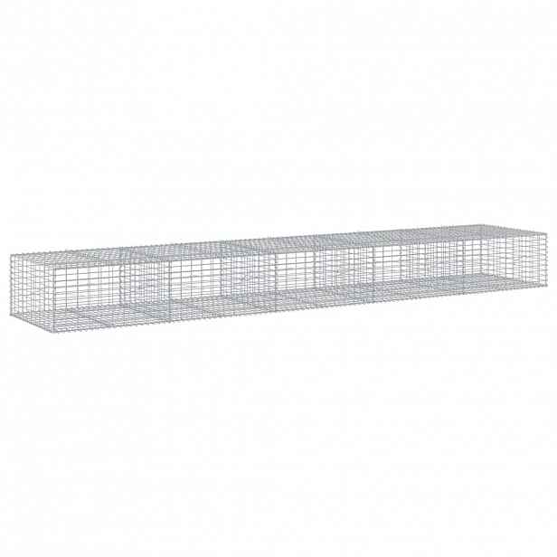 vidaXL Gabionový koš s víkem 500 x 100 x 50 cm pozinkované železo