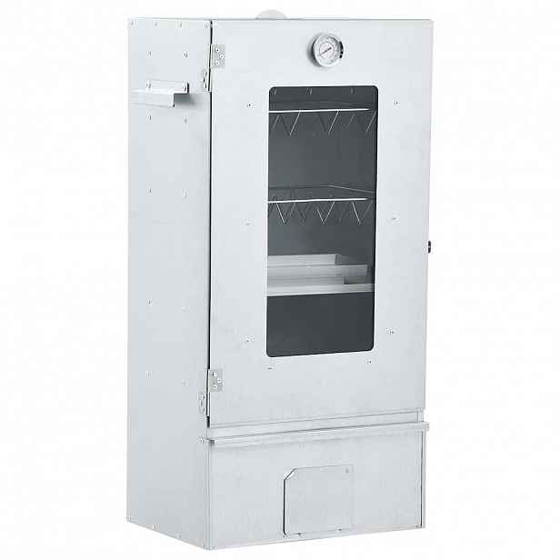 vidaXL Grilovací trouba/udírna s 1 kg dřevěných lupínků 44,5x29x83 cm
