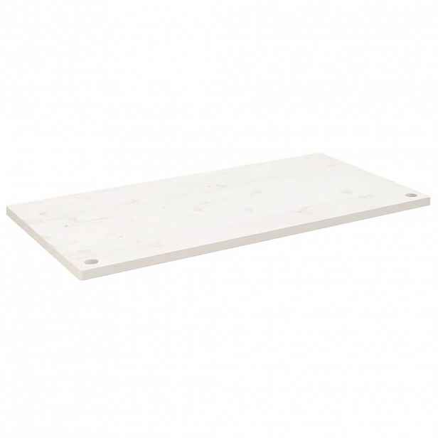 vidaXL Deska psacího stolu bílá 110 x 55 x 2,5 cm masivní borové dřevo