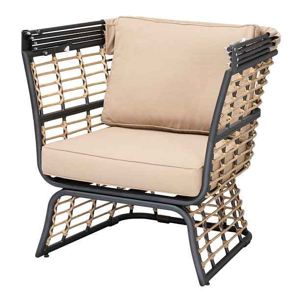 Béžové kovové zahradní křeslo Paros – Garden Pleasure