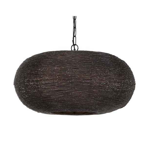 Bronzovo-hnědé závěsné kovové světlo Nadra - Ø55*27cm Light & Living