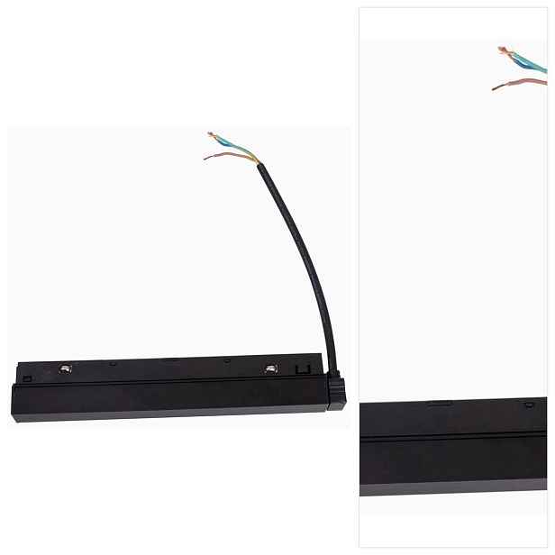 Černý napájecí zdroj Magnetic Acc pro bezpečné napájení v chodbě MaxLight