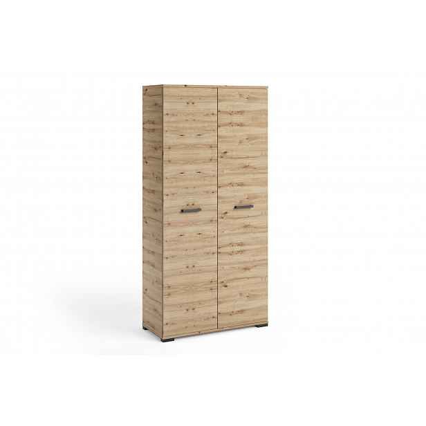 Šatní dvoudveřová skříň 90 cm KLENRI  - dub artisan
