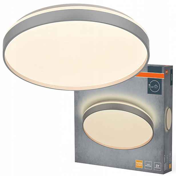 Stropní Svítidlo Led nástěnné svítidlo 36W 2000lm 3000K Teplá stříbrná Orbis Osram