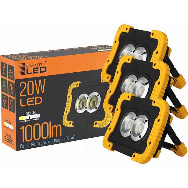 Akumulátorový stavební Led reflektor Halogen
