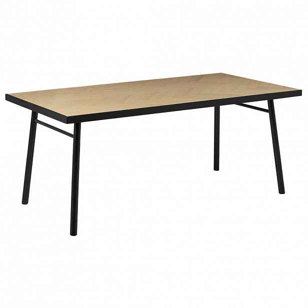 Beliani JÍDELNÍ STŮL 180/90/80 cm Světle hnědý, Černý Obdélníkový Ivorie