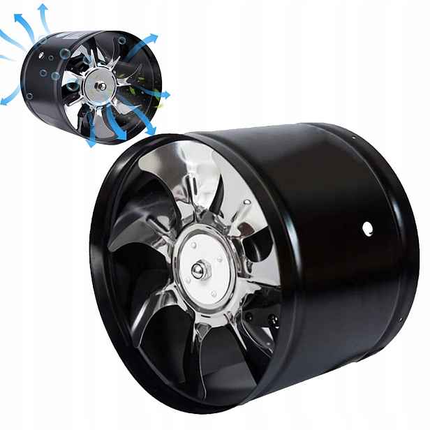 Odsávací Ventilátor Z Axiálních Trubek Do Koupelny Wc Kuchyně Skleníku 150 MM