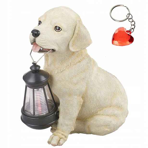 Solární lampa Led 0,06W Pes s lucernou Solar 33372 Globo
