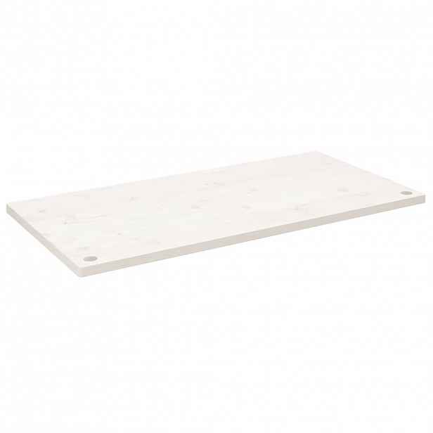 vidaXL Deska psacího stolu bílá 100 x 60 x 2,5 cm masivní borové dřevo
