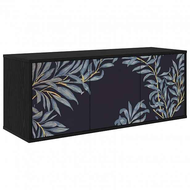 vidaXL Nástěnná TV skříň DOKKUM 102 x 33 x 40 cm Černý dub
