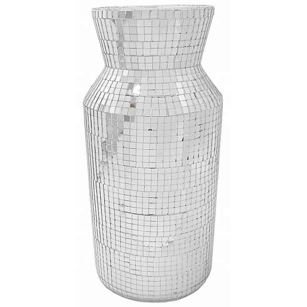 Zrcadlová Váza Obal Flakon YTH014 26 cm Stříbrná