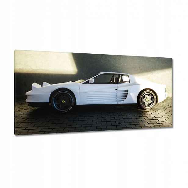 Bílé obrazy Ferrari 115x55