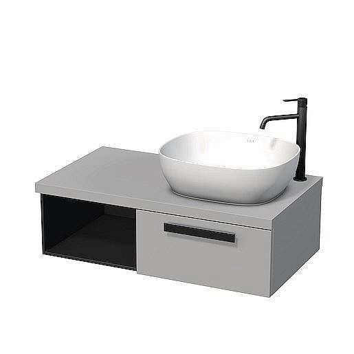 Koupelnová skříňka pod umyvadlo Naturel Art Deco 90x50x27,8 cm šedá touch ARTDECO90STPBU