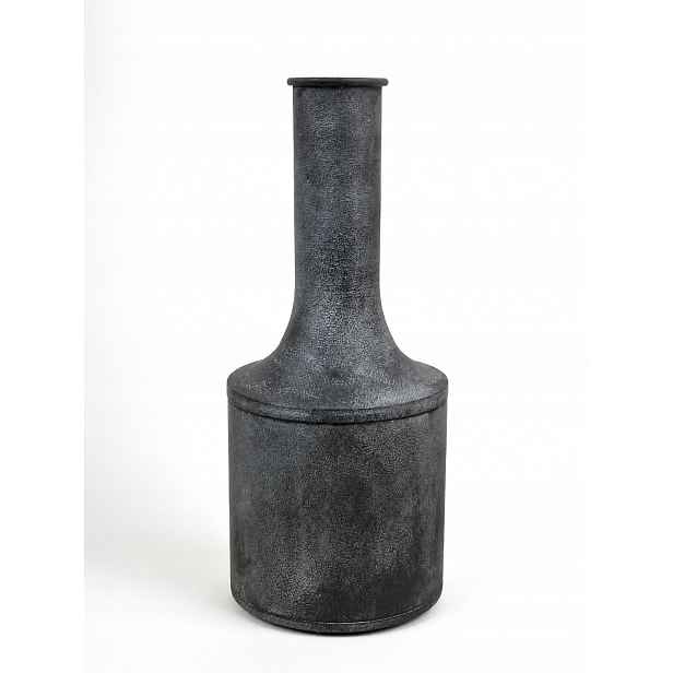 Kovová váza Černá 38 cm Vintage Loft Rustikální Dekorace Ozdoba
