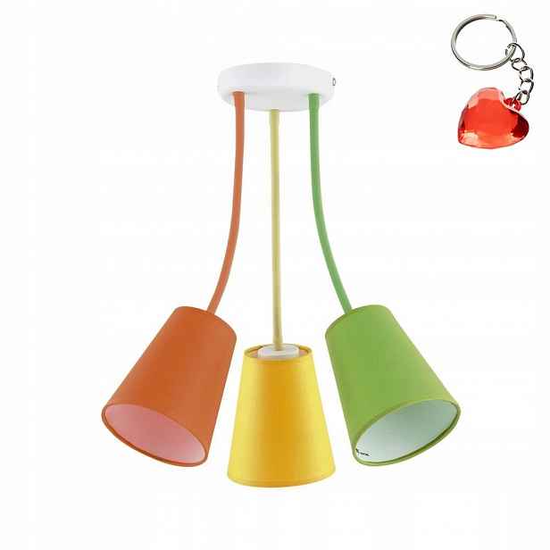 Lustr Stropní Svítidlo Stropní Svítidlo Wire Kids Barevný 3 zdroje E27 Tk Lighting