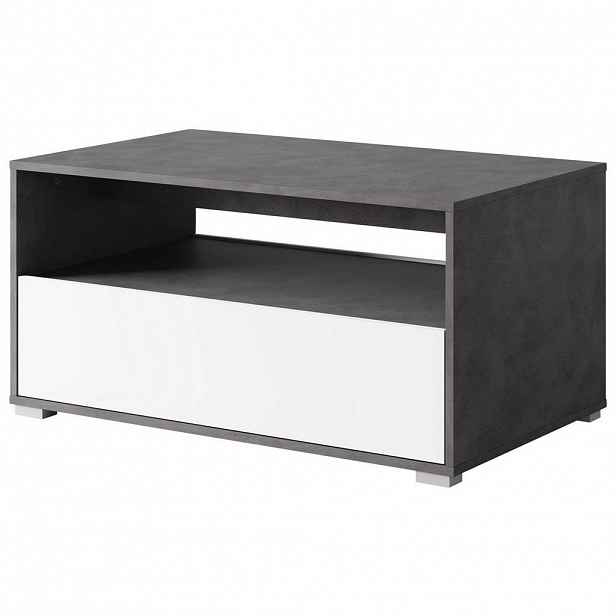 P & B KONFERENČNÍ STOLEK, antracitová, bílá, kompozitní dřevo, 90/45/55 cm