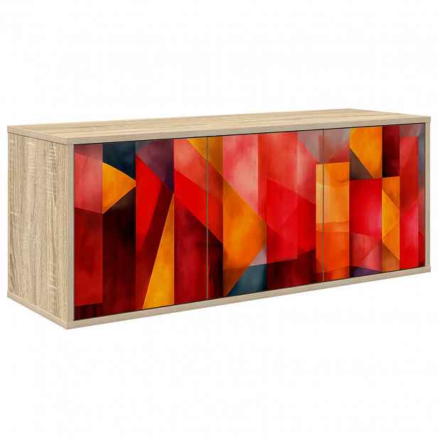 vidaXL Nástěnná TV skříň HEESCH 102 x 33 x 40 cm Dub sonoma
