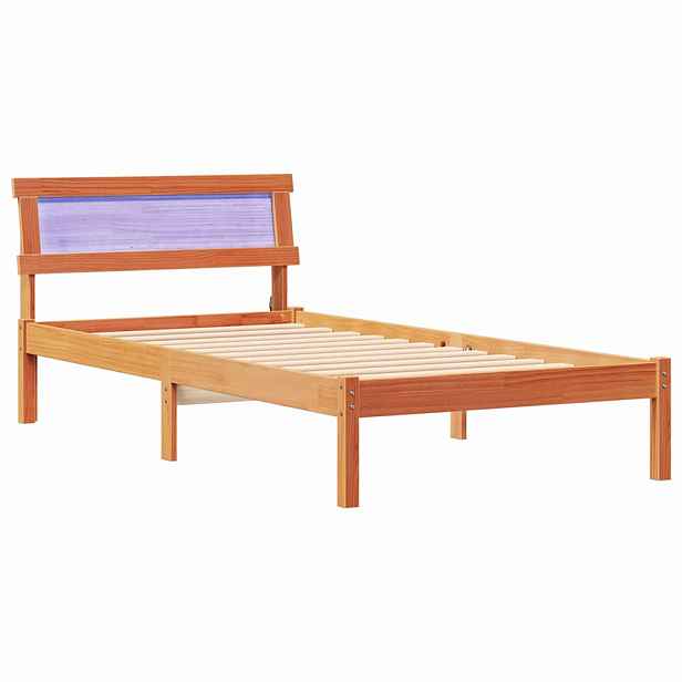 vidaXL Rám postele Voskově hnědá 90 x 190 cm Masivní borové dřevo