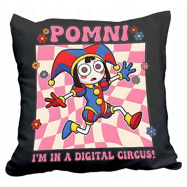 Polštář Černý Digital Circus Dárek Pro Dítě Dárek Jméno