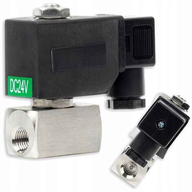 Elektroventil Elektromagnetický vysokotlaký ventil 1/4 60 Bar Ocel