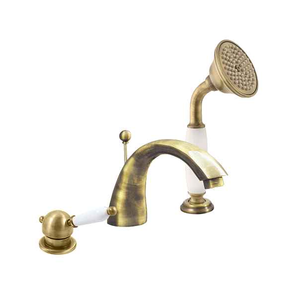 LABE - Vanová baterie 3-otvorová, Stará mosaz (Bronz) L569.0SSM, RAV Slezák
