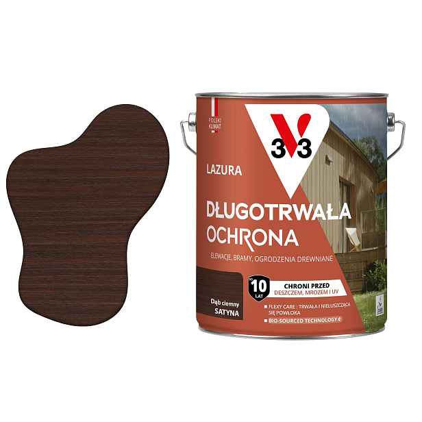 Lazura 10 let ochrany dub tmavý satén 4.5 l V33