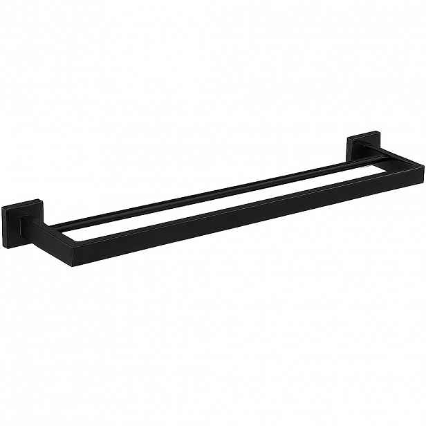 Nástěnný držák na ručníky Alto - černá matná - 60 cm - 479326