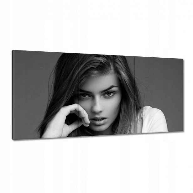 Obrazy 180x90 Černobílý portrét Foto
