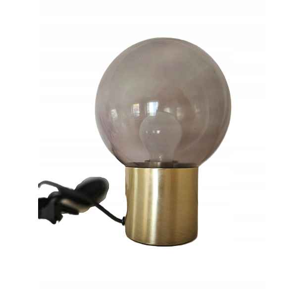 Stolní lampa Westwing E27 s kouřovým stínítkem