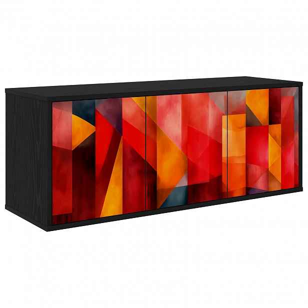 vidaXL Nástěnná TV skříň HEESCH 102 x 33 x 40 cm Černý dub