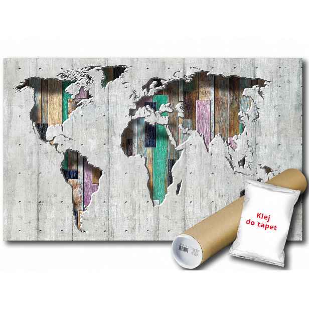 Vinylová fototapeta Mapa světa na zeď 152x104