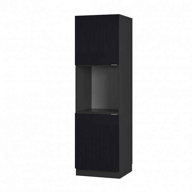 Vicco SKŘÍŇKA NA VESTAVĚNOU TROUBU Fame-Line Černý pruhovaný 60 cm otevřený