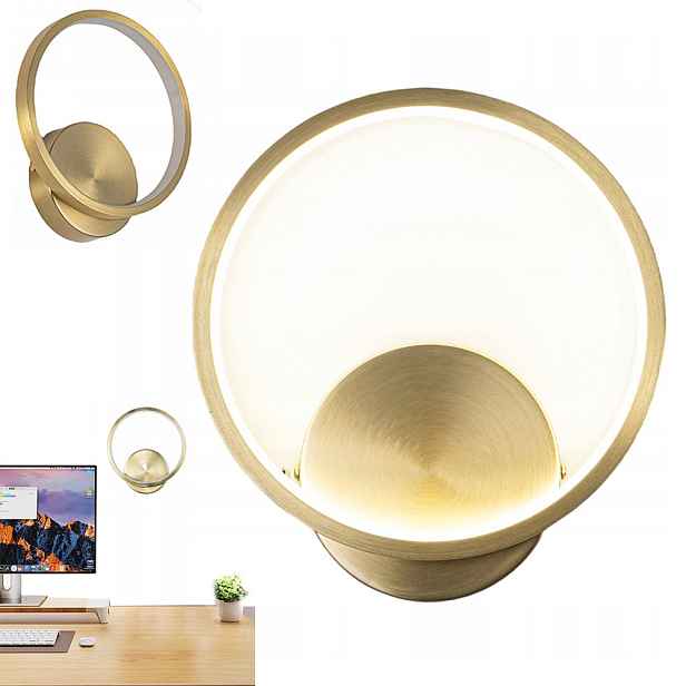 Nástěnná lampa Zlatá Moderní Ring pro Ložnice Led 10W